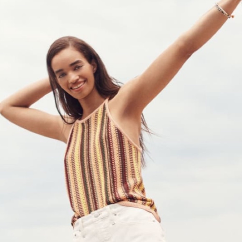 Madewell Crochet Janson Sweater Tank NWT
